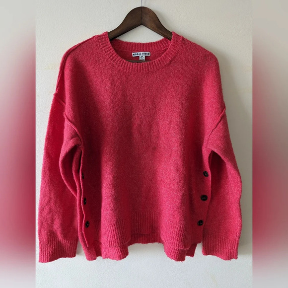 Moral fiber hot  pink crew neck sweater size M - Picture 1 of 6